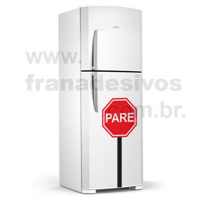 Adesivo de Geladeira Placa de Pare