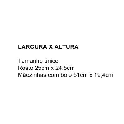 Adesivo de Geladeira Rostinho Feliz com Bolo