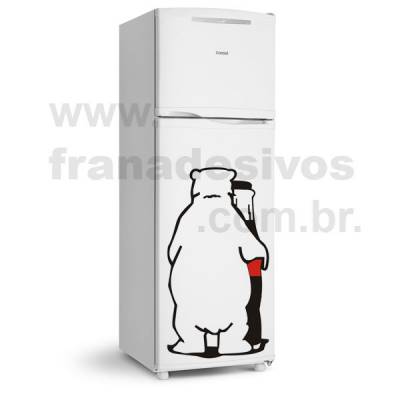 Adesivo de Geladeira Urso / Ursinho Polar / co refrigerante