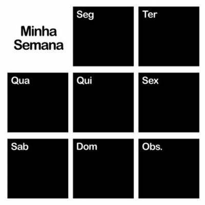 Adesivo de Lousa para Parede Minha Semana