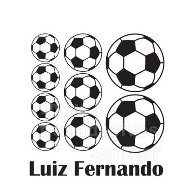 Cartela - Bolas de Futebol e Nome Personalizado teste