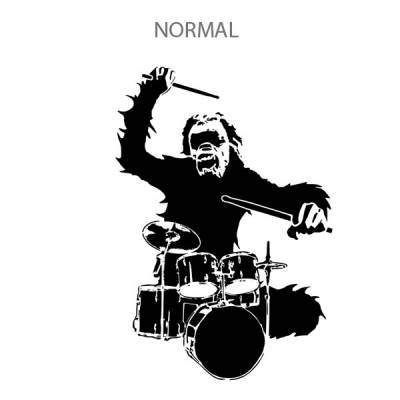 Adesivo de Parede Macaco Tocando Bateria