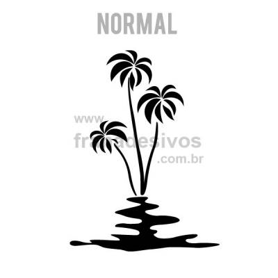 Adesivo de Parede Floral Modelo 19 (coqueiros)