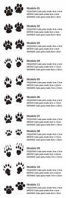 Adesivo de Pegadas de Cachorro e Outros Animais