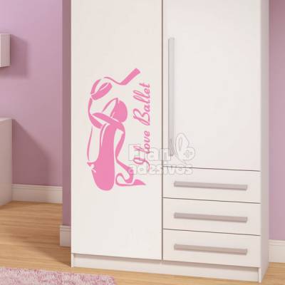 Adesivo Decorativo Eu Amo Ballet 2