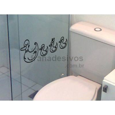 Adesivo para Box de Banheiro Patinhos