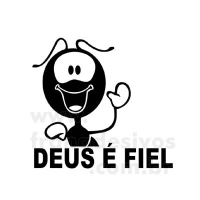 Adesivo decorativo para carro Deus e Fiel 2 Smiliguindo