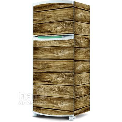 Adesivo para envelopamento de geladeira - Textura de Madeira