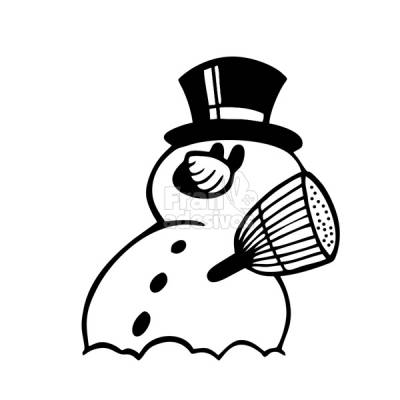 Adesivo de Geladeira Boneco de Neve modelo 2