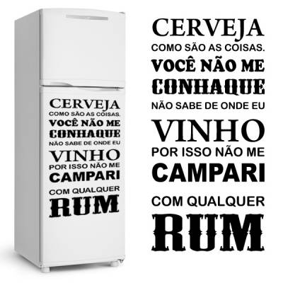 Adesivo para Geladeira Cerveja como são as coisas