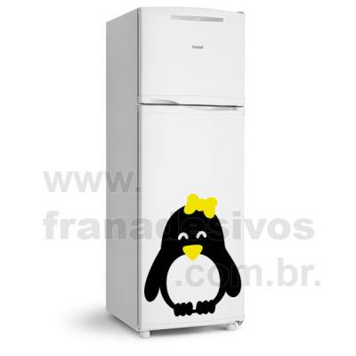 Adesivo de Geladeira Pinguim com Laço 2
