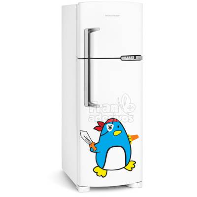 Adesivo para Geladeira Pinguim Pirata