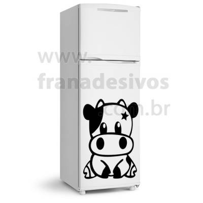 Adesivo de Geladeira Vaquinha Sentada