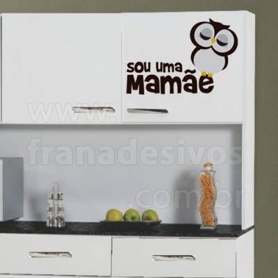 Adesivo de Geladeira coruja mamãe