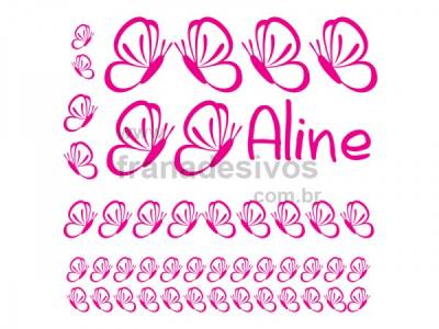 Kit de Adesivos Decorativo para Quarto Infantil Borboleta 3
