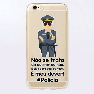 Capinha para Celular Policial Masculino