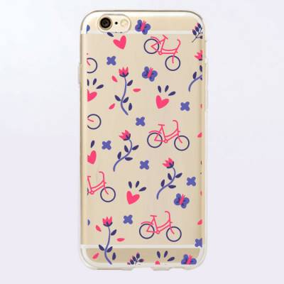 Capinha para Celular Bicicletas com Flores