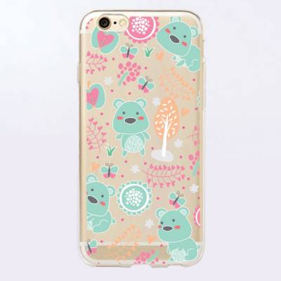 Capinha para Celular Ursinhos com Floral