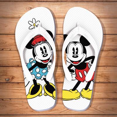 Chinelo Criativo Mickey Mouse e Minnie
