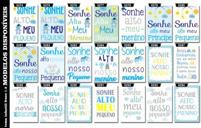 Placa Decorativa Infantil Sonhe Alto Meu Menino