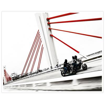Painel Adesivo Para Parede Motos na Ponte