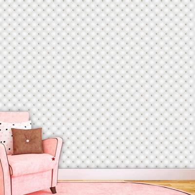 Papel de Parede Matelasse e Pérola Branco