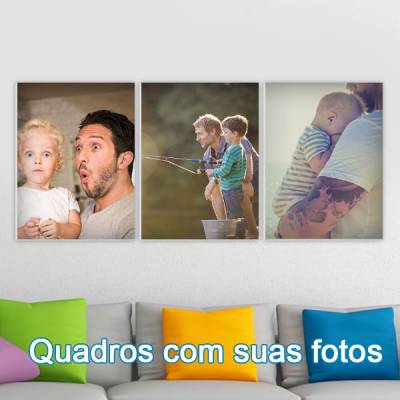 Conjunto de 3 Quadros Decorativos Personalizados