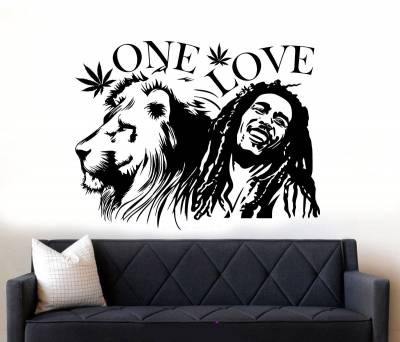 Adesivo de Parede Bob Marley de Leão One Love