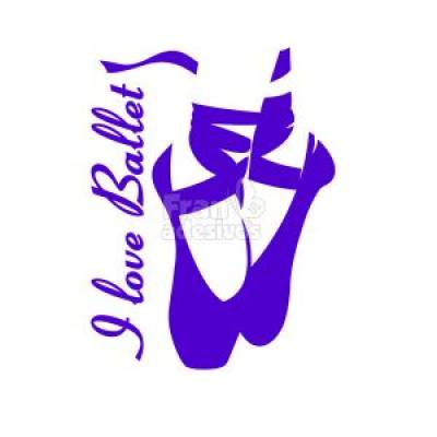 Adesivo de parede Eu Amo Ballet