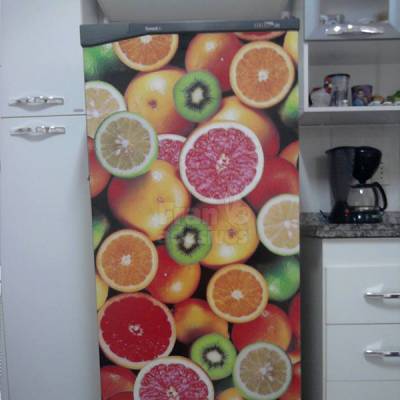 Adesivo para Geladeira Inteira - Tema Salada de Frutas