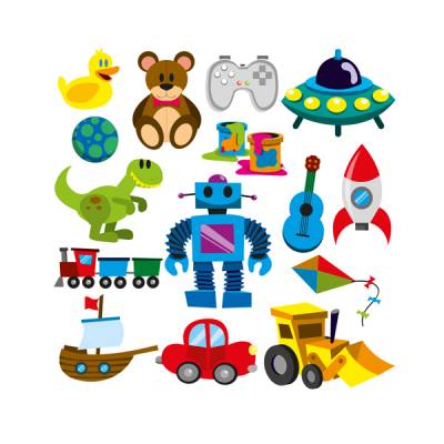 Adesivo de parede infantil brinquedos de menino