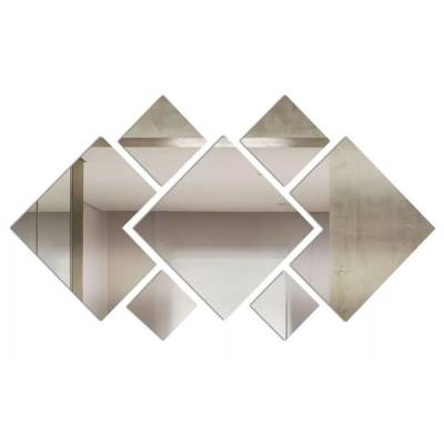 Espelho Decorativo  Quadrados Abstratos