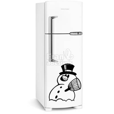Adesivo de Geladeira Boneco de Neve modelo 2
