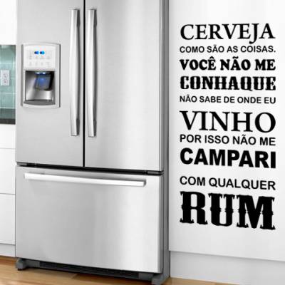 Adesivo para Geladeira Cerveja como são as coisas