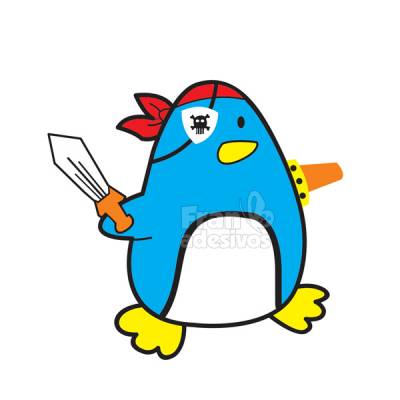 Adesivo para Geladeira Pinguim Pirata