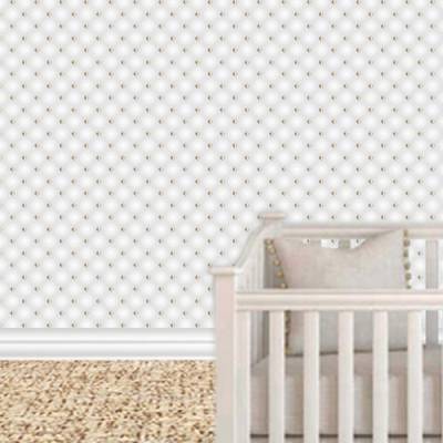 Papel de Parede Matelasse e Pérola Branco