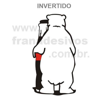Adesivo de Geladeira Urso / Ursinho Polar / co refrigerante