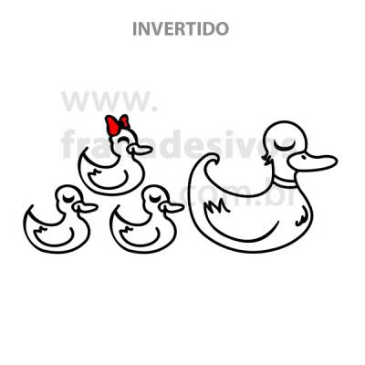 Adesivo para Box de Banheiro Patinhos