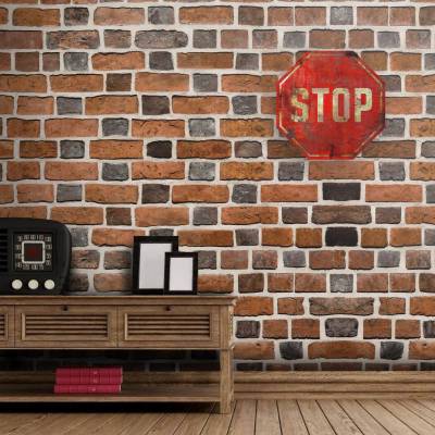 Kit 2 Placas Decorativas Route 66 Stop MDF