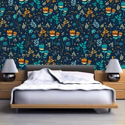 Papel De Parede Adesivo Floral Simples