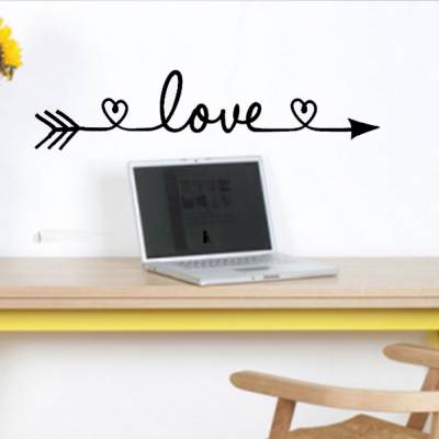 Adesivo De Parede Flecha Escrito Love