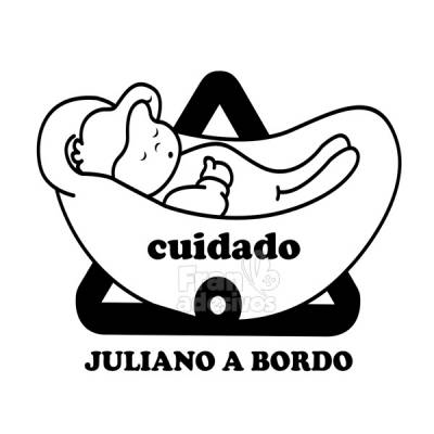 Adesivo Bebê a Bordo Personalizado Bebe Dormindo
