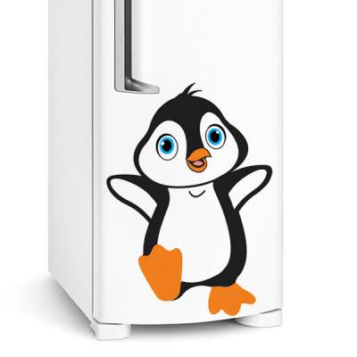 Adesivo de geladeira Pinguim bebe