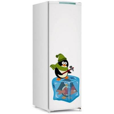 Adesivos de Geladeira Pinguim Congelado