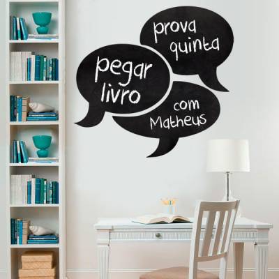 Adesivo de lousa para parede Balões de Fala 05