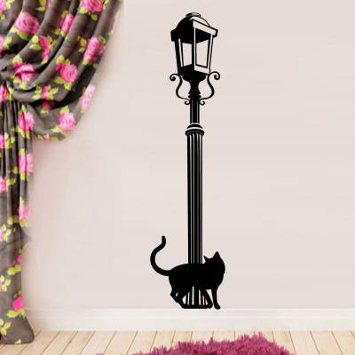 Adesivo de Parede Animais Gato no Poste