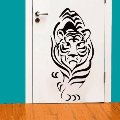 Adesivo de Parede Animais Tigre Caminhando