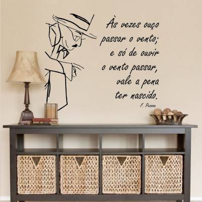 Adesivo De Parede Frases Fernando Pessoa