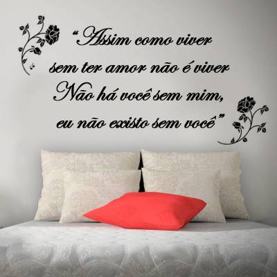 Adesivo de Parede Assim como viver sem ter amor não é viver...
