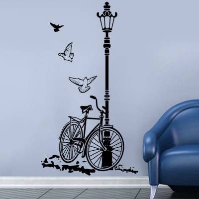 Adesivo de parede Bicicleta e Pássaros